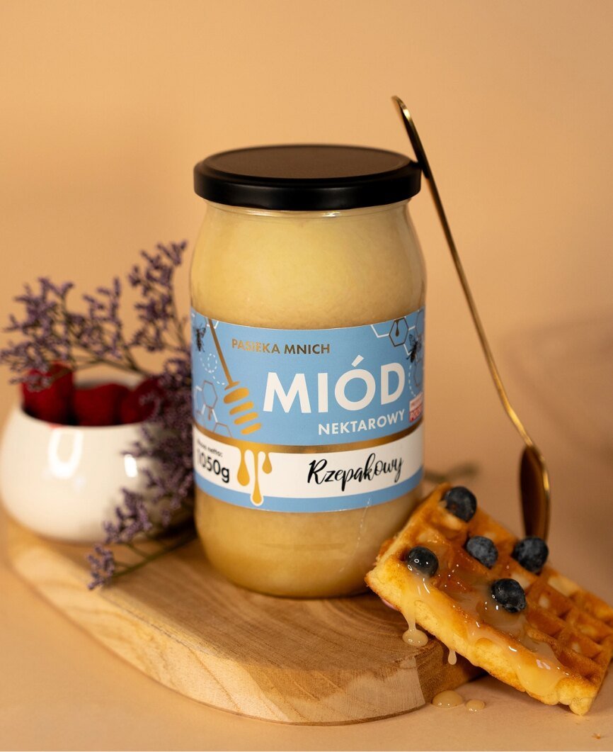 Jasny miód nektarowy rzepakowy – naturalny miód kremowany i skrystalizowany