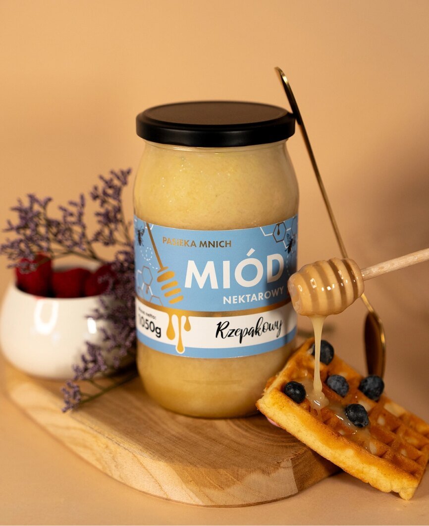 Jasny miód nektarowy rzepakowy – naturalny miód kremowany i skrystalizowany