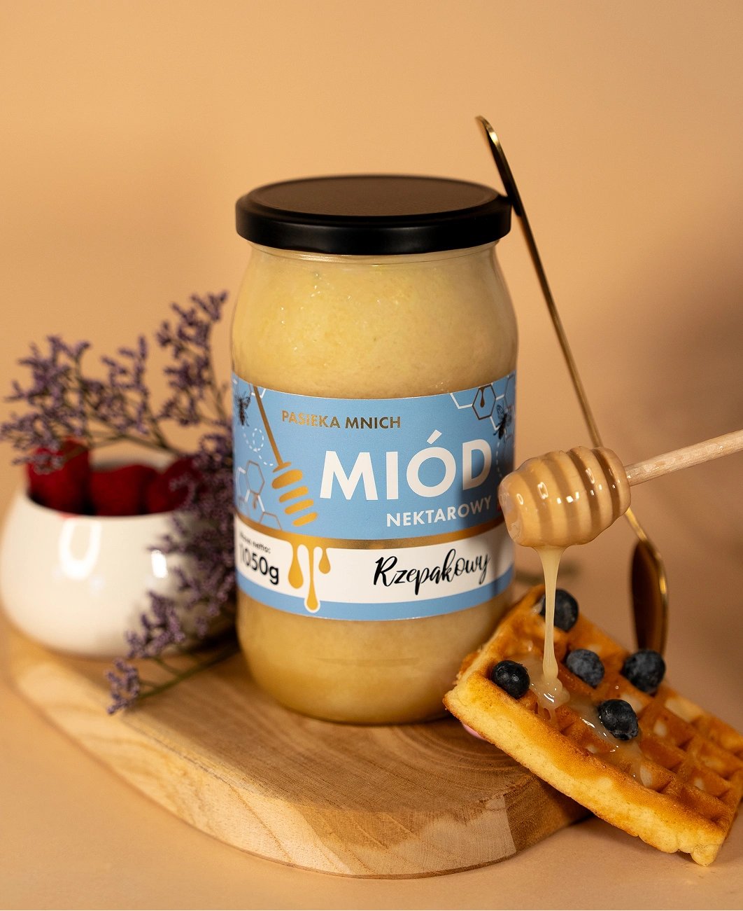 Jasny miód nektarowy rzepakowy – naturalny miód kremowany i skrystalizowany