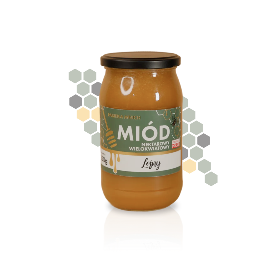 Miód nektarowy wielokwiatowy leśny – ciemny miód z dzikich kwiatów i ziół leśnych